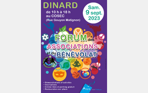 FORUM DES ASSOCIATIONS samedi 9 septembre 2023